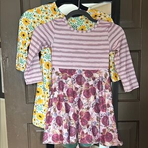 Floral and Striped Kids Dress bundle; unbranded/size 5-6